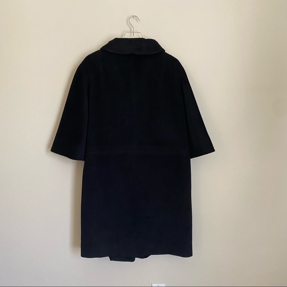 LILLI ANN PARIS black mock neck bow swing coat - Picture 8 of 11